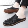 Fashion Summer Slippers Men Luxury Half Loafers Breathable Slip-on Half Slippers Man Outdoor Mules Lightweight Slip-on Comfy Casual Shoe