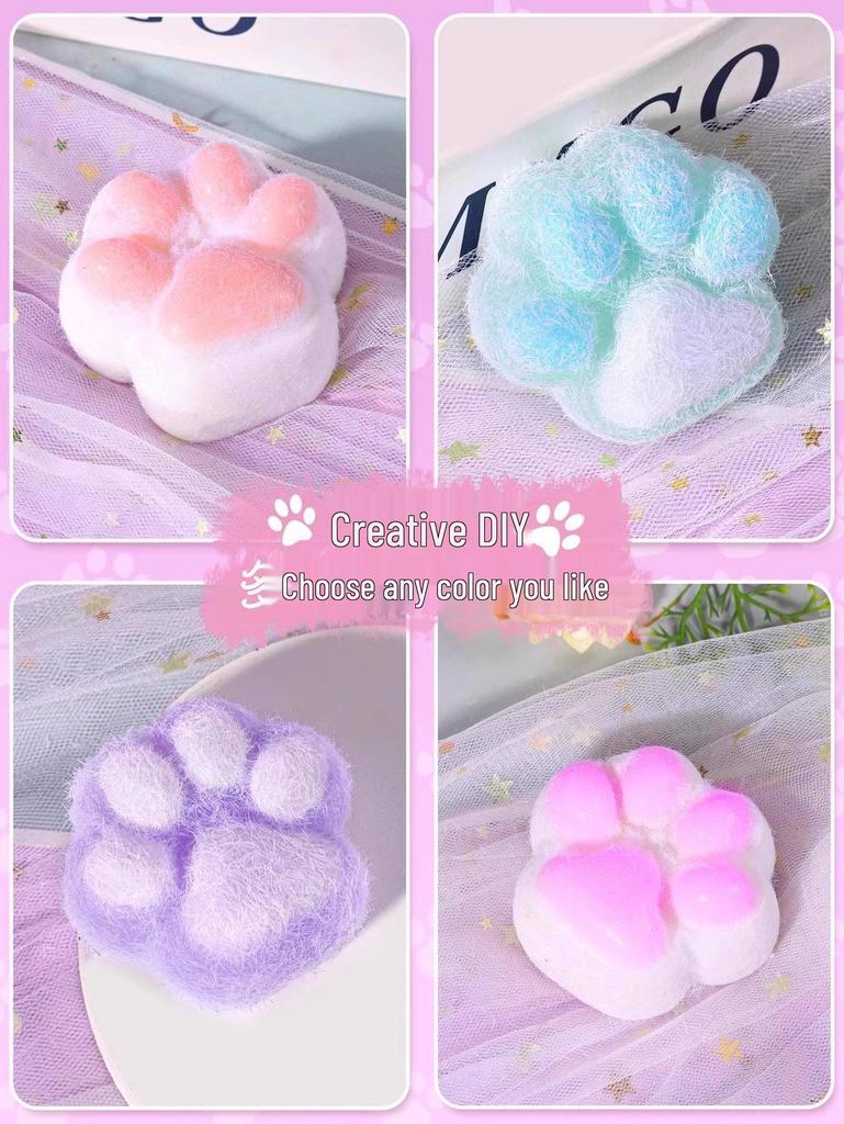 Children's DIY Cat Paw Silicone Stress Relief Squeeze Toy Kit