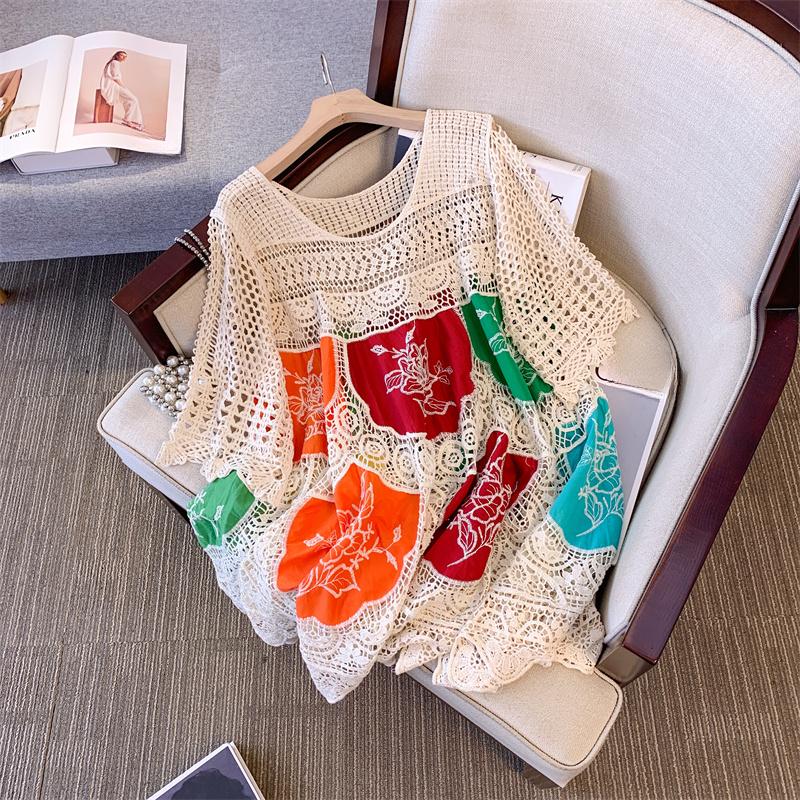 Dimanaf 2025 Nouvel Été Femmes Longue Robe Tricotée Basique Manches Robes en Dentelle Colorées Décontractée Ample