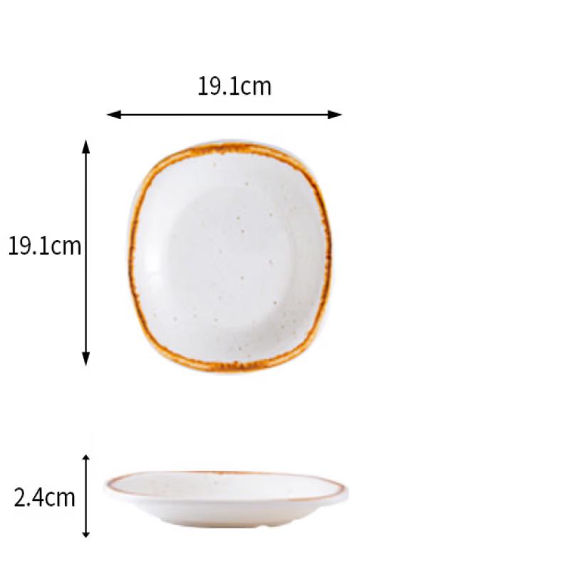 ZISIZ Chinese Style Melamine 3-Compartment Round Dumpling Plate