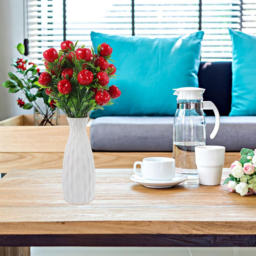 4 Stück Künstliche Äpfel Zweig Künstlicher Zitronenstiel Künstliche Fruchtzweige zur Vasenfüllung Künstlicher Apfelbaumstiel