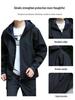 Men's 2025 Spring Softshell Hooded Windproof Waterproof Jacket - Casual Outdoor Workwear Coat
