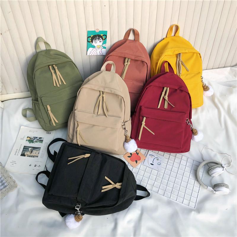 Vintage Girl Schoolbag Female Style High School College Student Junior High School Student Simple Super Fire Backpack Backpack