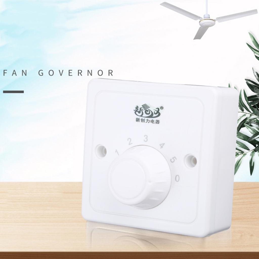 5 Gear Adjustable Ceiling Fan Speed Control Switch Wall Controller Switch Electronics Mechanical Rotary Switch