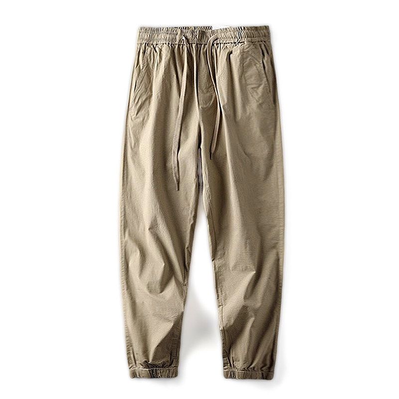 Summer Thin Jogger Pants Men Cotton Overalls