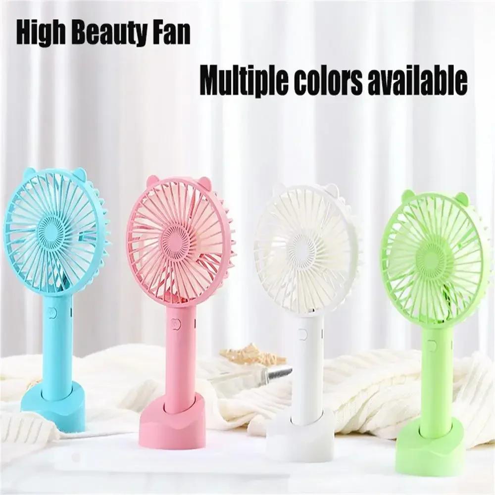 USB Mini Handheld Fan Cooler Portable Small Charging Fan Mini Desktop Charging Silent Dormitory Office Student Gift Long-lasting