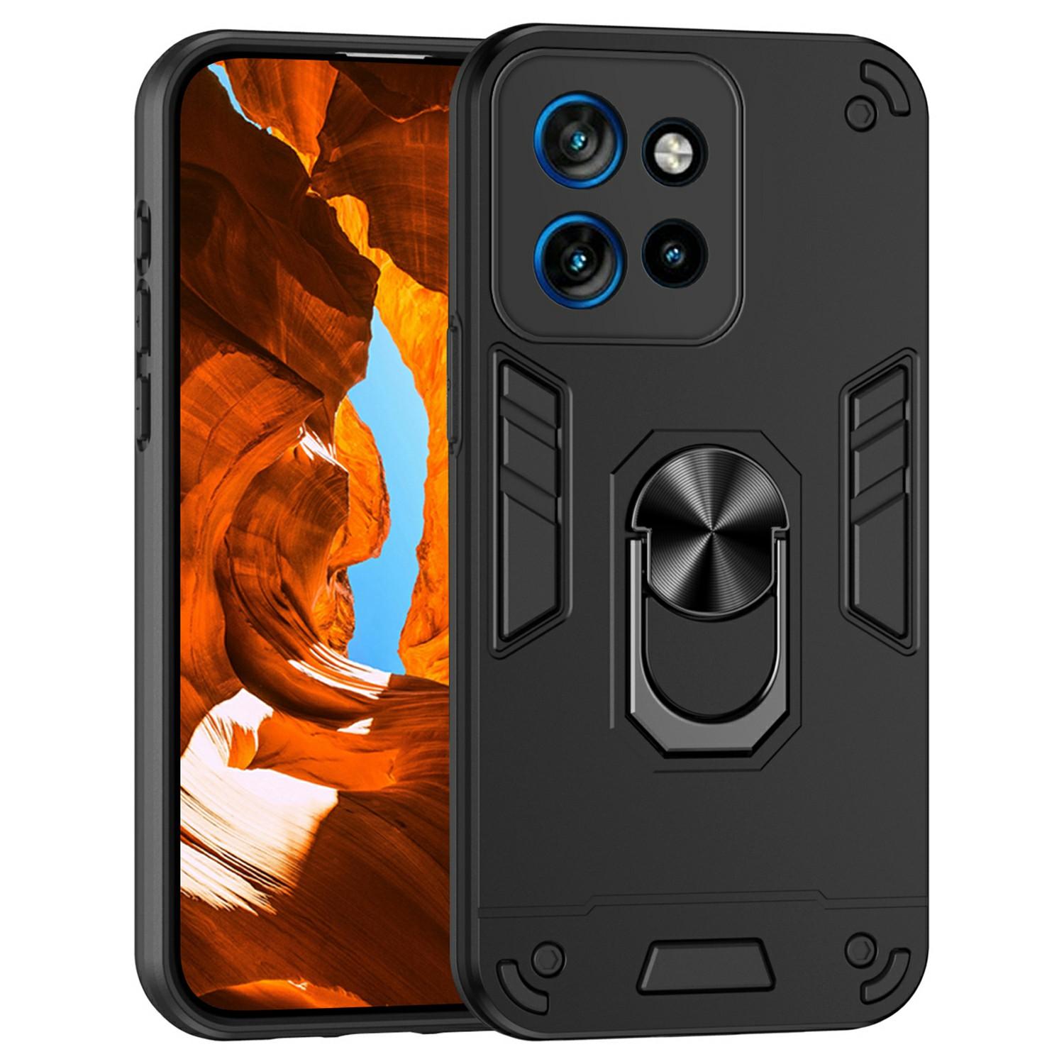 

For Motorola Edge 50 Neo 5G/Moto S50 5G/Thinkphone 25 5G Case PC+TPU Drop Defend Phone Cover with Ring Kickstand A
