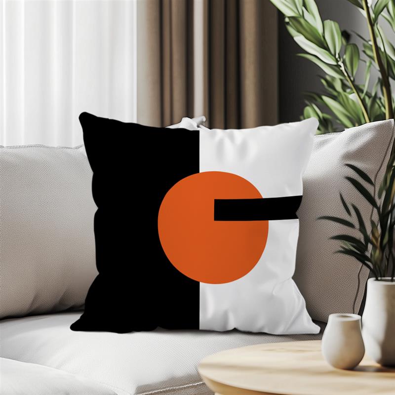 1Pc European Style Orange Stripe Cushion Covers Polyester Pillow Cover For Music Day Sofa Chair Bed Car Party Table Decoration
