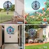 Wind Spinners Outdoor, Owl Metal 3D Hanging Garden Decor, 12-inch Stainless Steel Wind Spinner with Tail Spinner