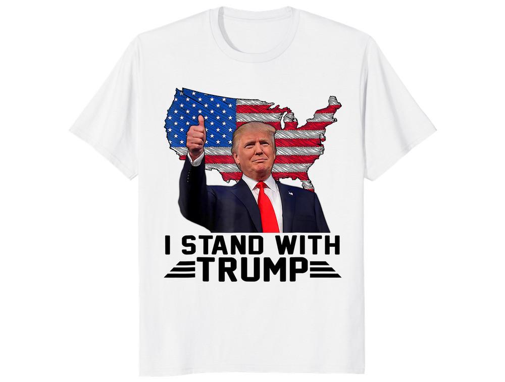 I Stand With Trump American Flag Men Woman USA Vintage Unisex T-Shirt Unisex T-Shirt L