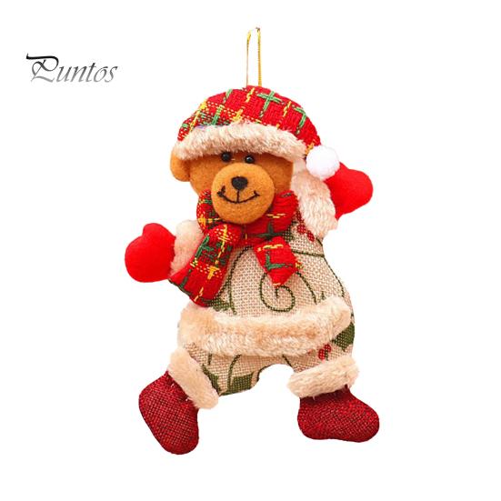 

Подвеска на рождественскую елку Мультяшная форма Очаровательный внешний вид Дизайн ремешка Супер мягкая износостойкая подвеска на рождественскую елку Плюшевая игрушка