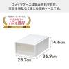 Tenma Storage Box Fits Case Small Item Width 25.7Depth 36.9Height 14.6cm Resistant Sagging Holder Costume Color White Clear Model 36-25