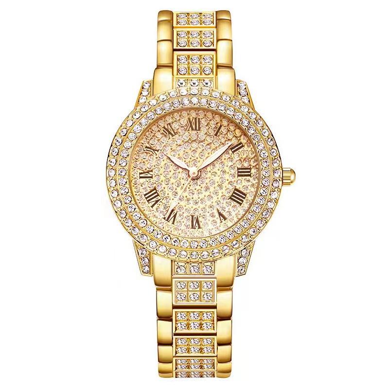 Orologi da donna di lusso alla moda dorata rosa Orologi da polso al quarzo da donna dal design originale I migliori regali per moglie, famiglia, amico