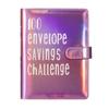 Dazzling Colors Challenge Budget Binder PU Leather Savings Challenge Notepad  New Year