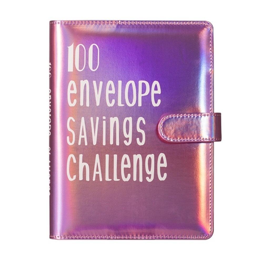 Dazzling Colors Challenge Budget Binder PU Leather Savings Challenge Notepad  New Year