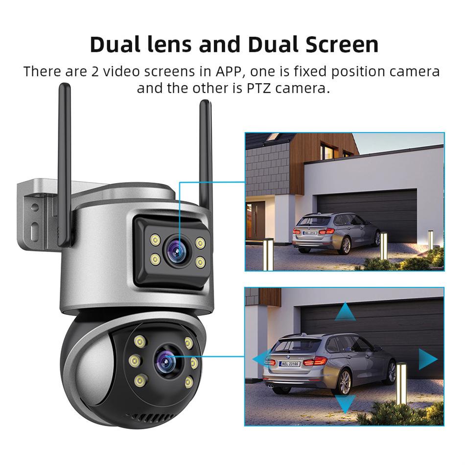 Dual Lens ICsee Wireless PTZ Surveillance Camera