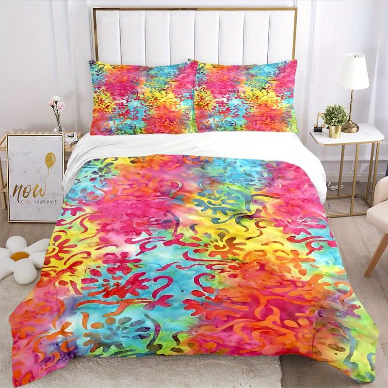 3pcs Floral Leopard Print Bedding Set, Breathable And Soft, Suitable for All Seasons Machine Washable, Suitable for Bedroom Decoration,yy250822196