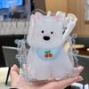 Korean Style Acrylic Pen Holder Cute Fish Cake Desktop Organizers Box Cosmetic Brush Organizer Stationery Pen Storage Boxs