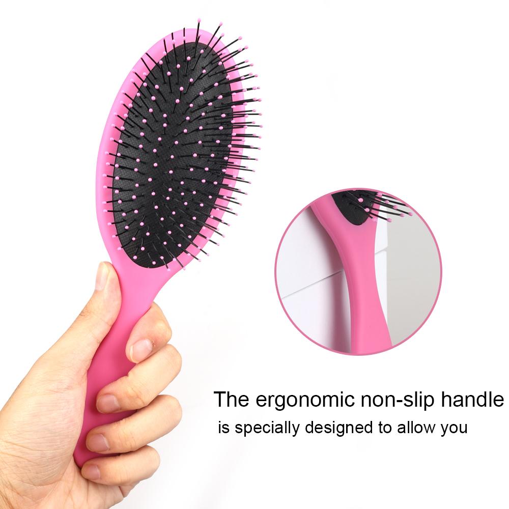 Plastic Cushion Massage Hair Brush for Detangling Anti-Knot Nylon Bristle Oval Hairbrush Volumizing Hair Styling Comb Ultra Soft Hair Brushes