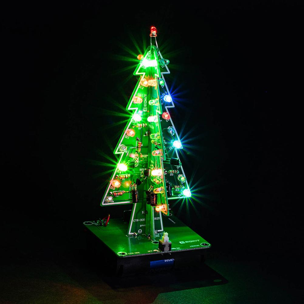 DIY Soldering Practice Kit with Energy Efficient Flashing Lights for Handmade Christmas Tree Decor