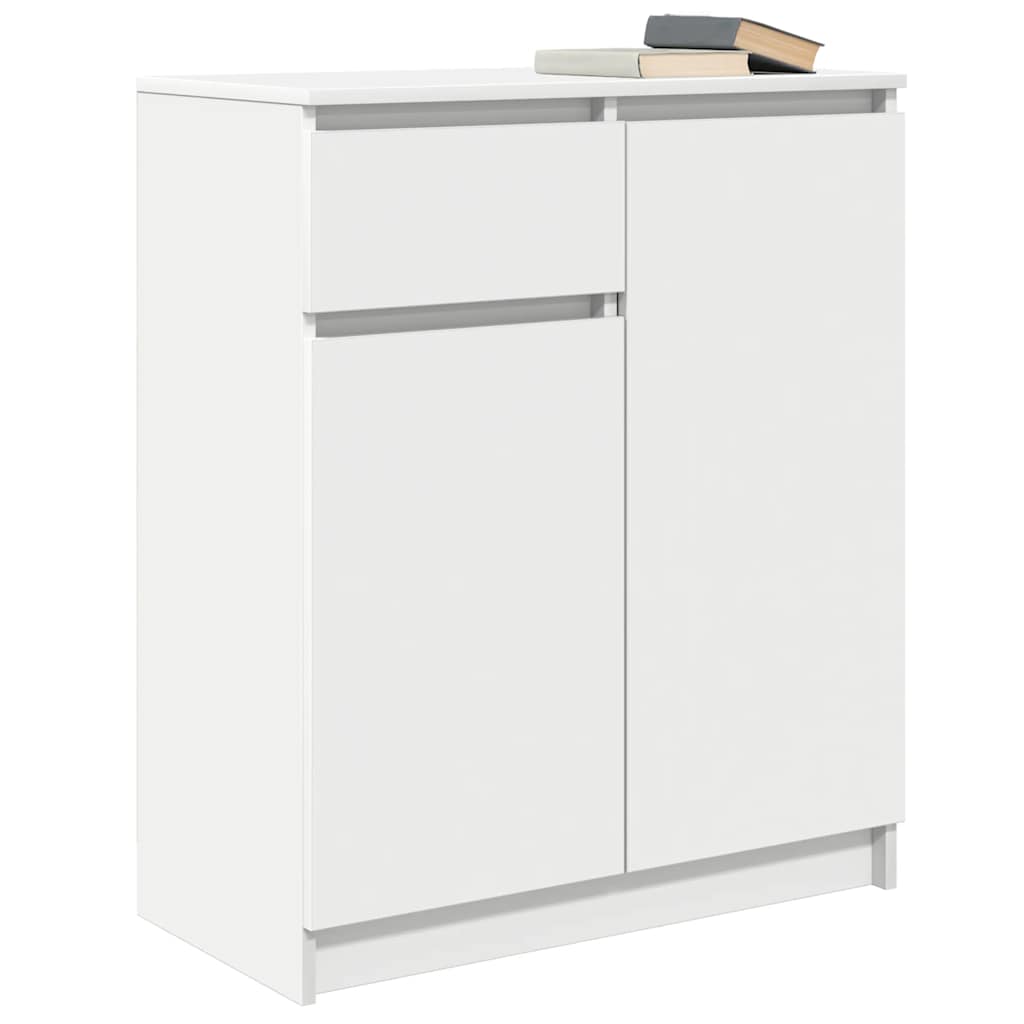 White Sideboard with Drawer 71 X 35 X 84 Cm Particleboard