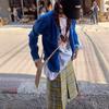 Retro gentle wind small gold buckle knitted sweater women's cardigan spring and autumn new thin women's jacket soft waxy versatile