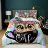Owl Duvet Cover Twin King Queen Size Cartoon Owl Comforter Cover Bird Animal Bedding Set Boys Quilt Cover Polyester Quilt Cover