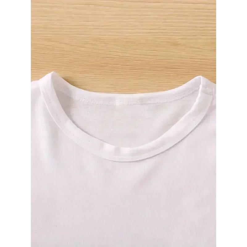 Fashion Bonjour Paris Text Print Short Sleeve Printed T Shirt  Casual Clothing Women's T-Shirt Graphic Clothing Top Tee