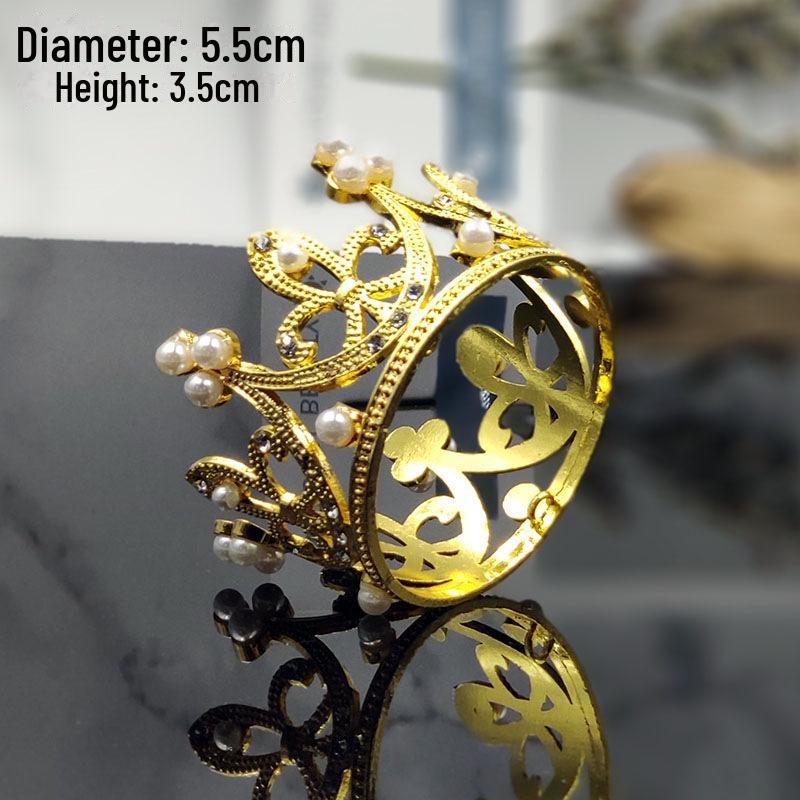 Pearl & Diamond Mini Birthday Cake Crown Decoration