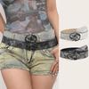 Delicate Adult Waist Belt with Earth/Star Buckle Waistband Jeans Waist Belts for Vintage Style Teens Adjustable Belt