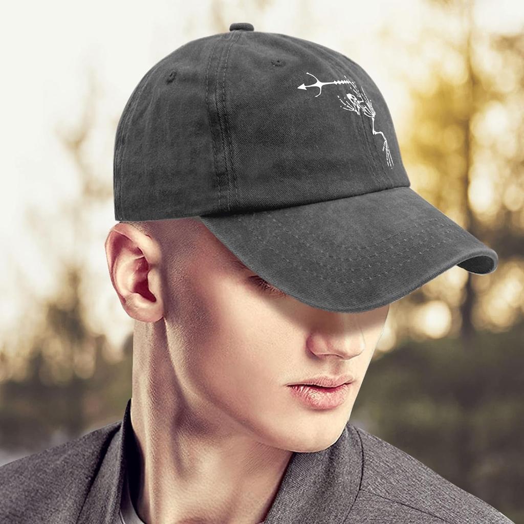 Caps Bone Frog Dad Hat for Unisex Funny Baseball Caps Adjustable