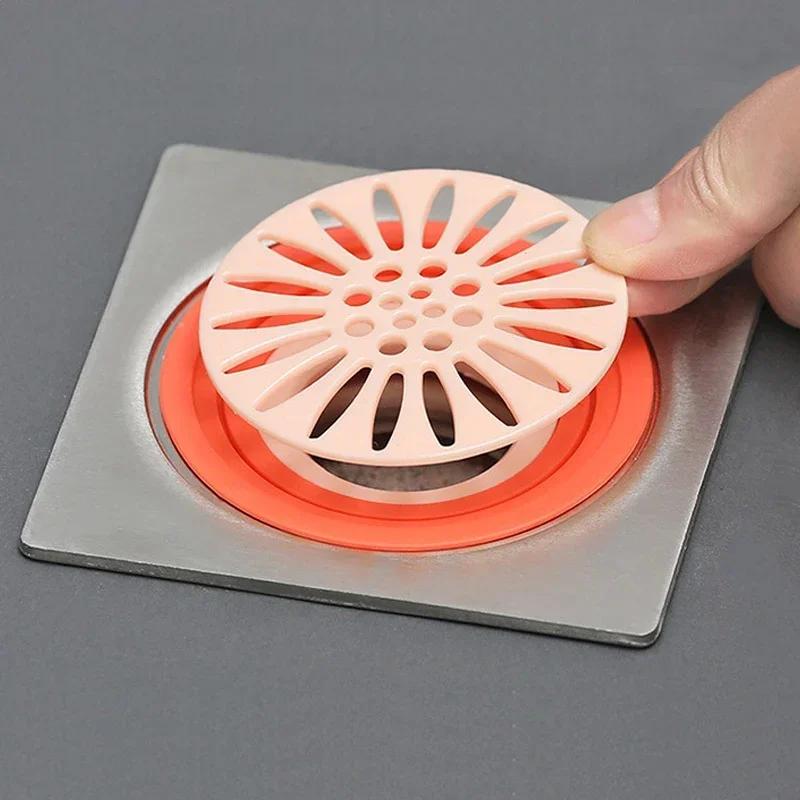 Shower Drain Stopper Bathroom Floor Drain Deodorant Core Kitchen Sink Drain Strainer Filter Hair Trap Plug Toilet Sewer Cover