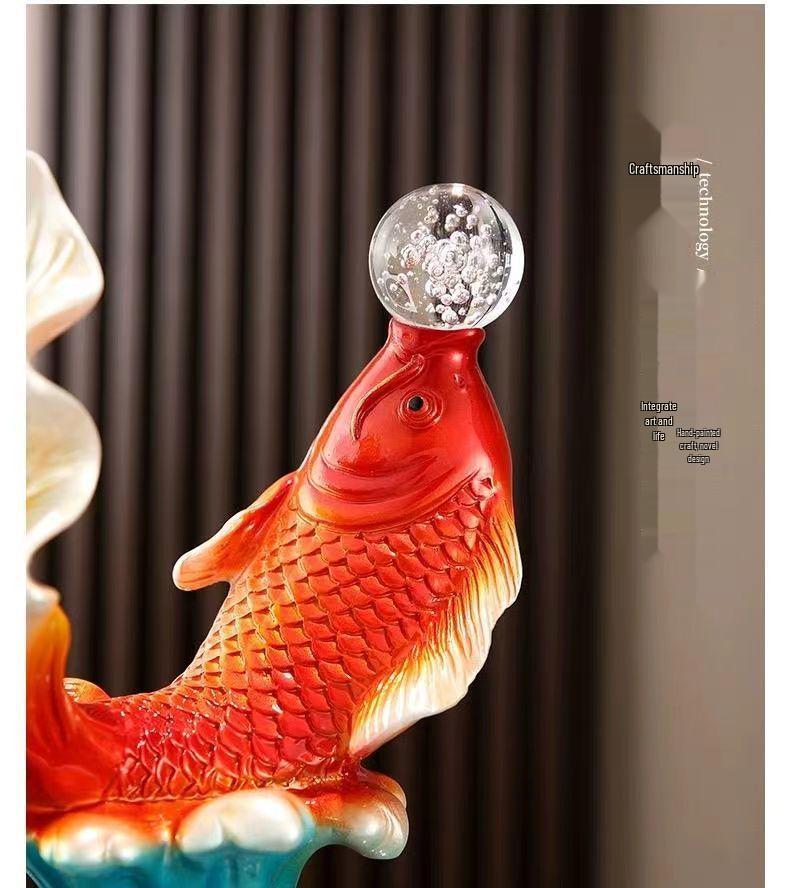 Yearly Abundance Fish Ornament: Perfect for Office, Living Room, Wine Cabinet, Home Décor, or as a Housewarming Gift.