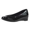 Lunar Womens/Ladies Faux Leather Wedge Shoes