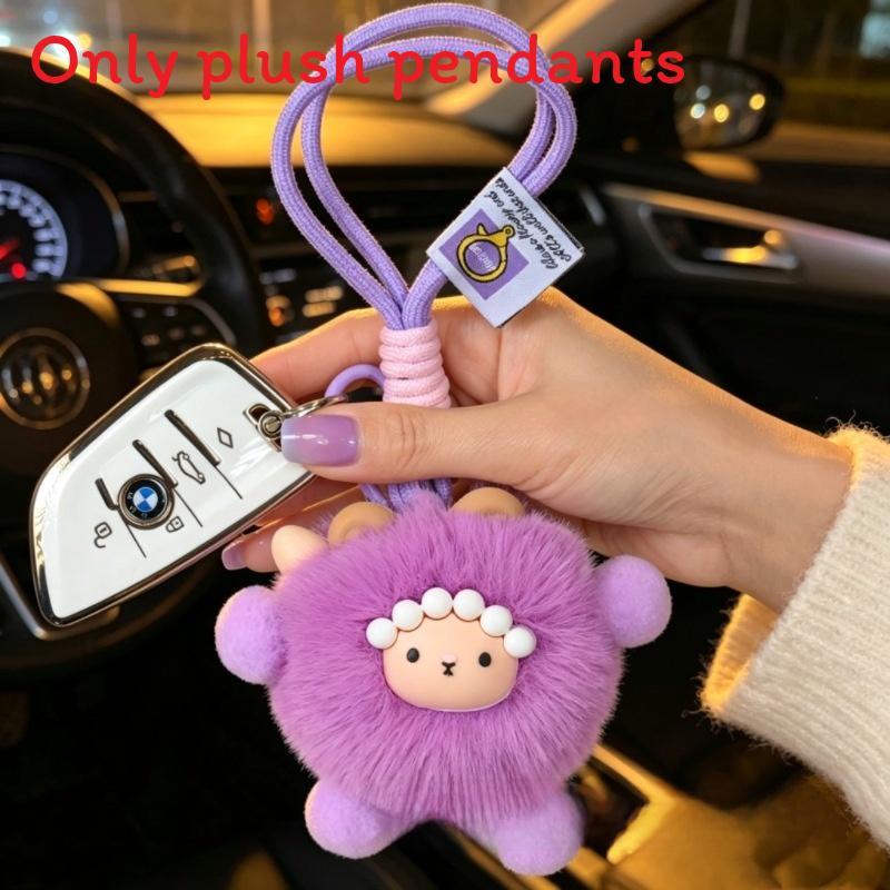 Portachiavi Peluche Pecora Cartone Animato Con Morbido Materiale di Lana Per Regalo E Decorazione Borsa