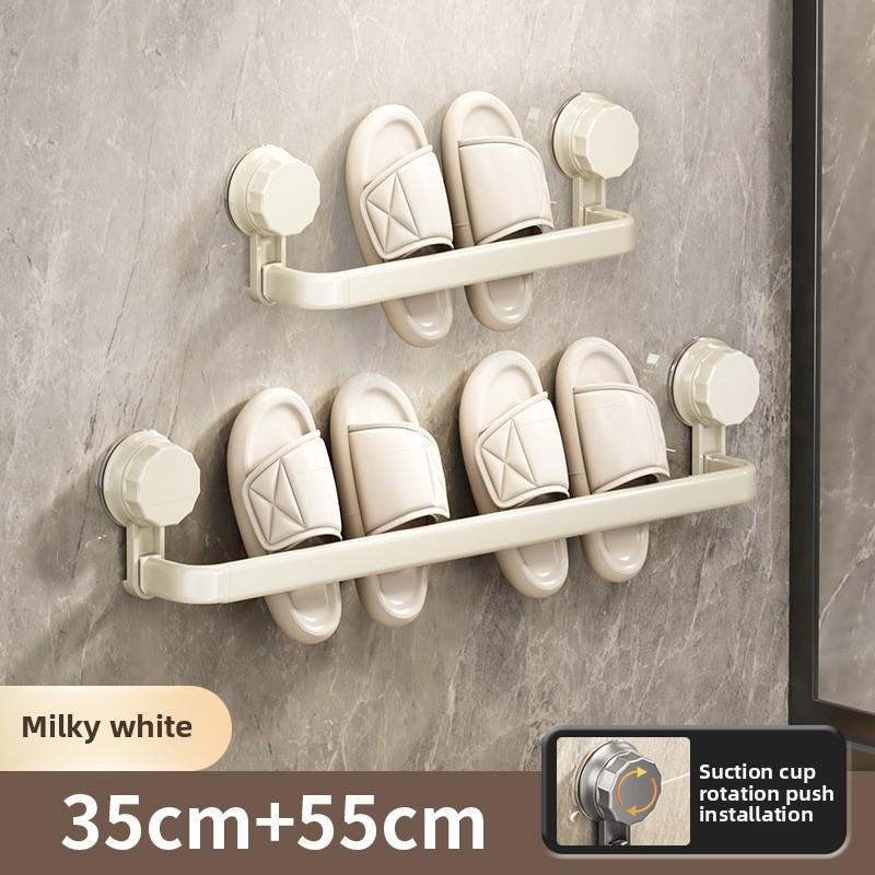 Bathroom Slipper Rack Wall-mounted Non-punching Toilet Toilet Shoe Drain Rack Storage Artifact Rack Suction Cup