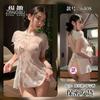 New Sex Underwear Sexy Mesh Passion Cheongsam Hollow Temptation Uniform Free Cosplay 6408