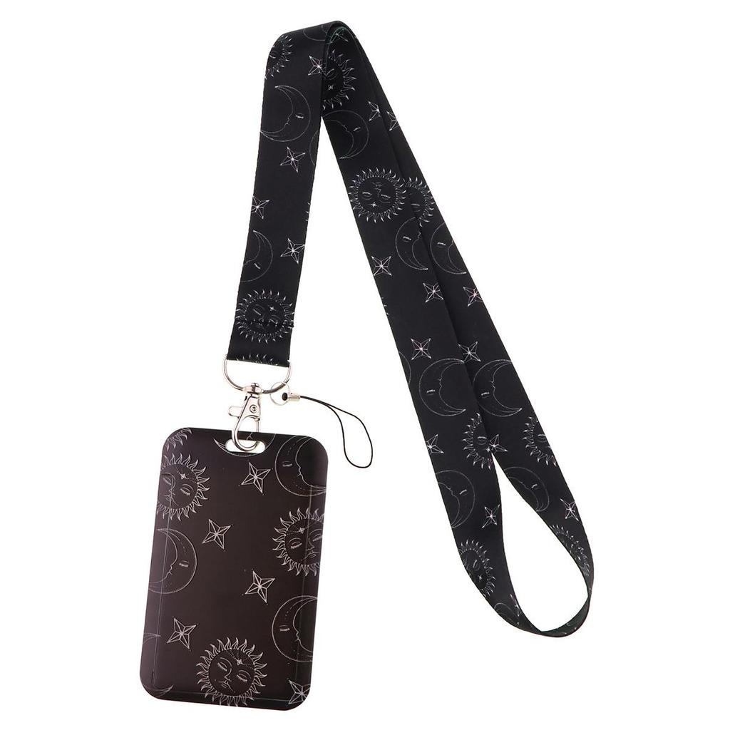 Moon Planet Cell Phone Lanyard: ID, Campus Meal, and Bus Card Holder