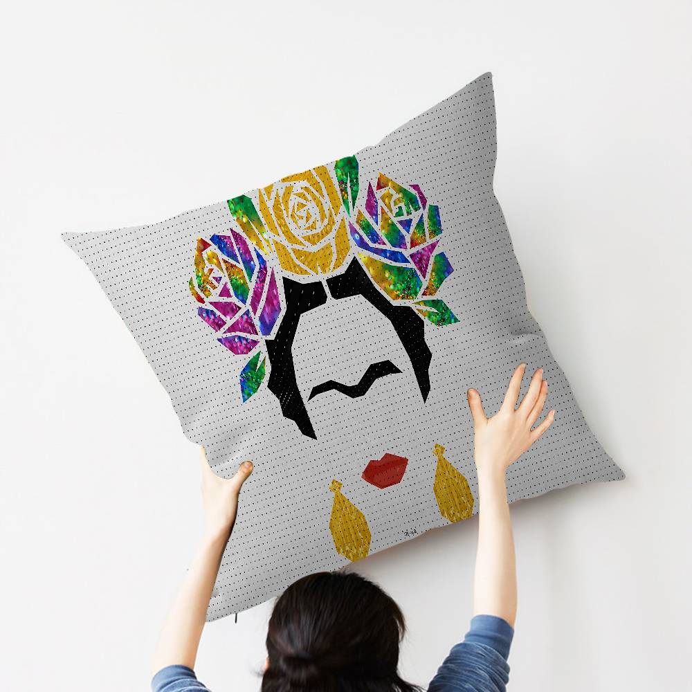 

Art F-Fridas Painter K-Kahlos Pillow Cover for Bedroom Room and Living Room Sofa Decorative Cushion Cover 12x12Inch