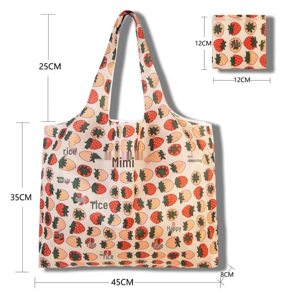 Eco-Friendly Large Capacity Foldable Tote Bag - Creative, Portable, Printed, and In Stock