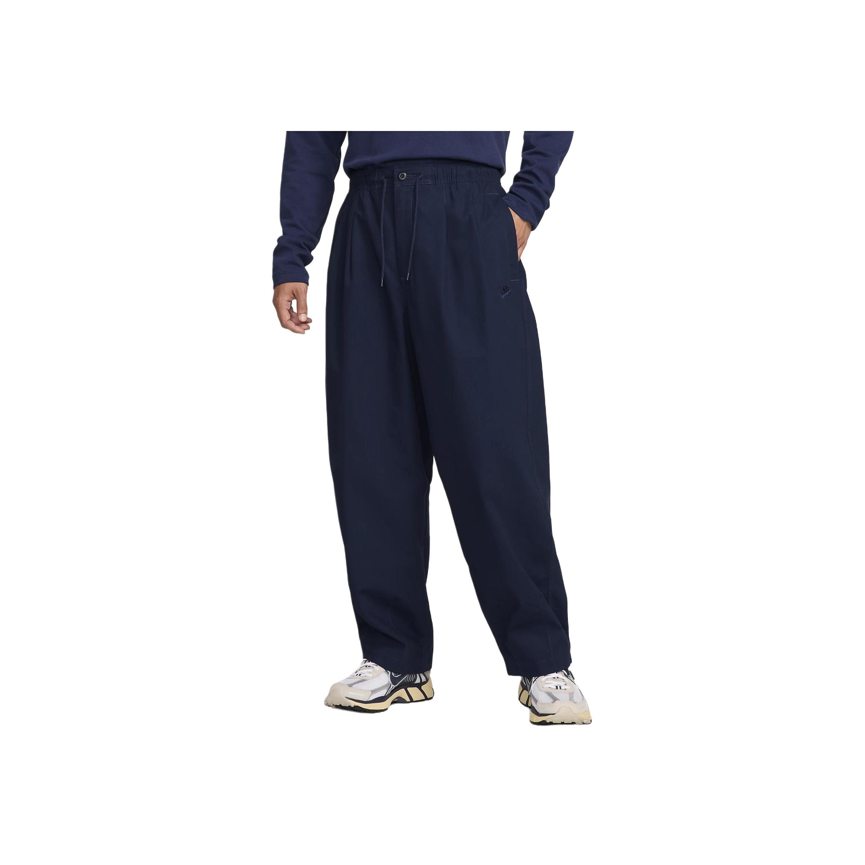 

Nike Club Logo Embroidery Pattern Solid Color Outdoor Zipper Loose Casual Pants Men bottoms Obsidian HJ1974-451 L