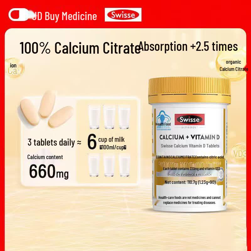 Swisse Mini Calcium + Vitamin D Citrate Tablets