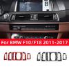 Dla BMW Serii 5 F10 F18 2011-2017 Akcesoria Wnętrze Włókno Węglowe Samochodowy Wylot Powietrza Regulacja Objętości Powietrza Listwa Ramka Naklejki