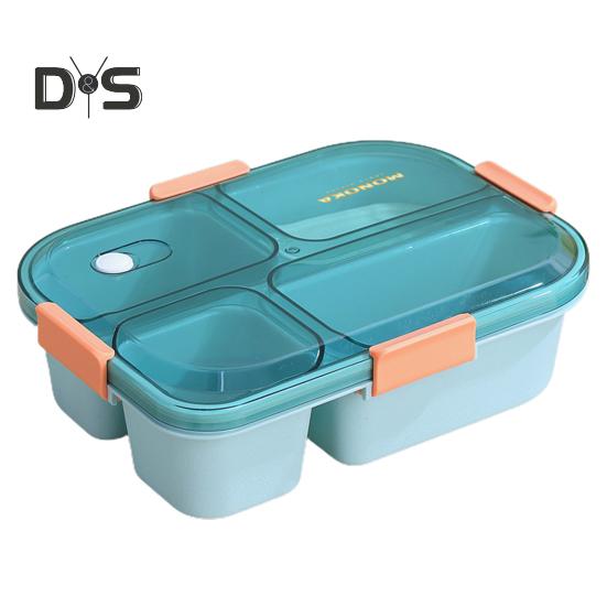 1 Set 1100/1550ML Dust-proof Bento Box Fresh-Keeping Convenient Smooth Opening Lunch Case