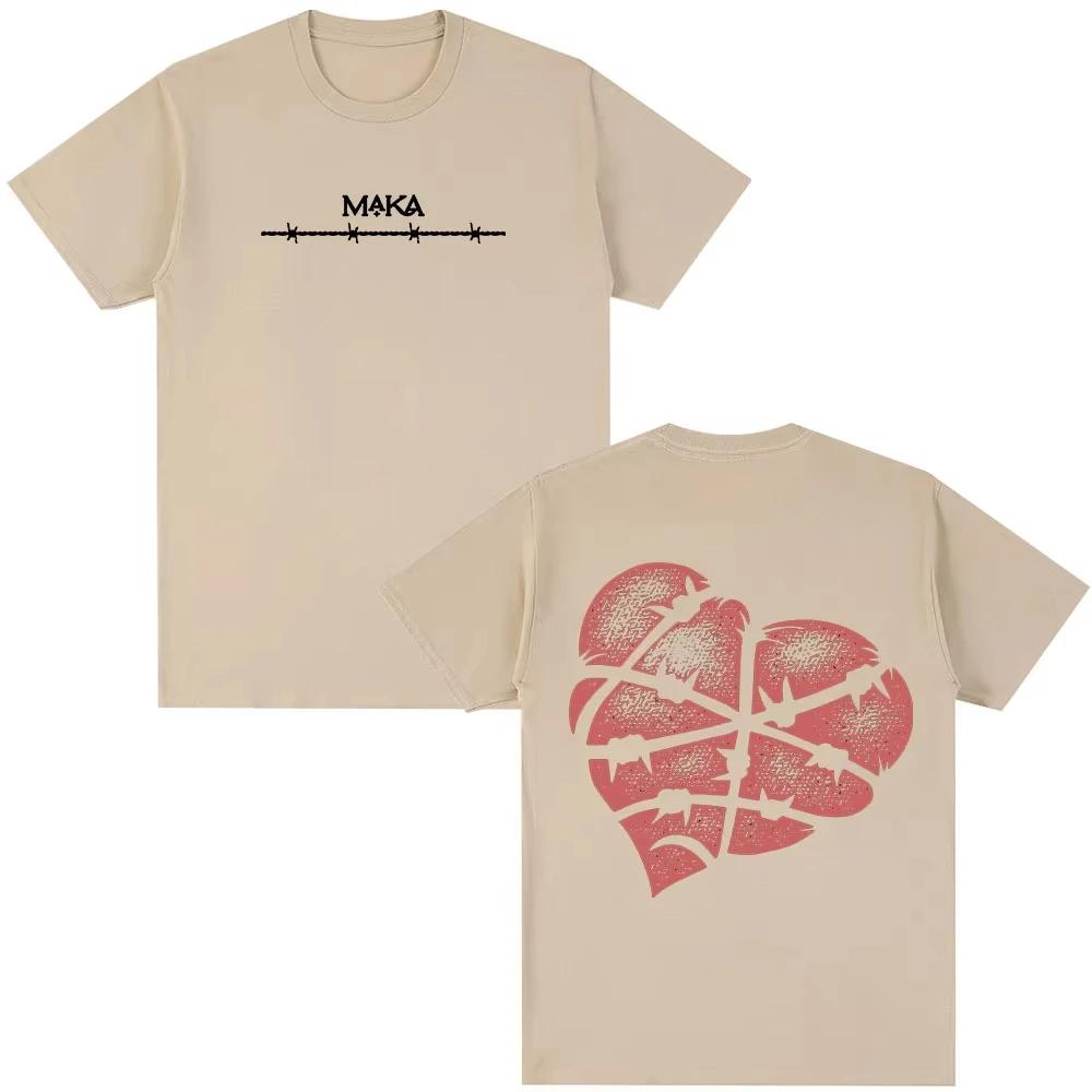 Rapper Maka Tour Merch Tshirt Mens Women Clothing Fashion Hip Hop Tshirts Cotton Casual Loose Short Sleeve T Shirt Streetwear
