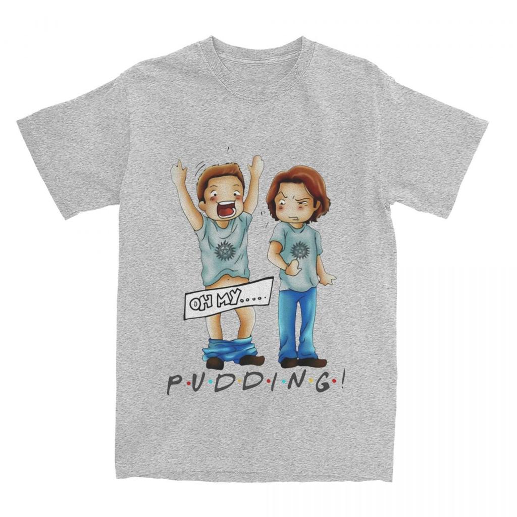 Men's Pudding Dean Supernatural T-Shirts Cotton Clothing Summer Y2K Funny Short Sleeve T-Shirt Popular Print Tee Shirt Plus Size