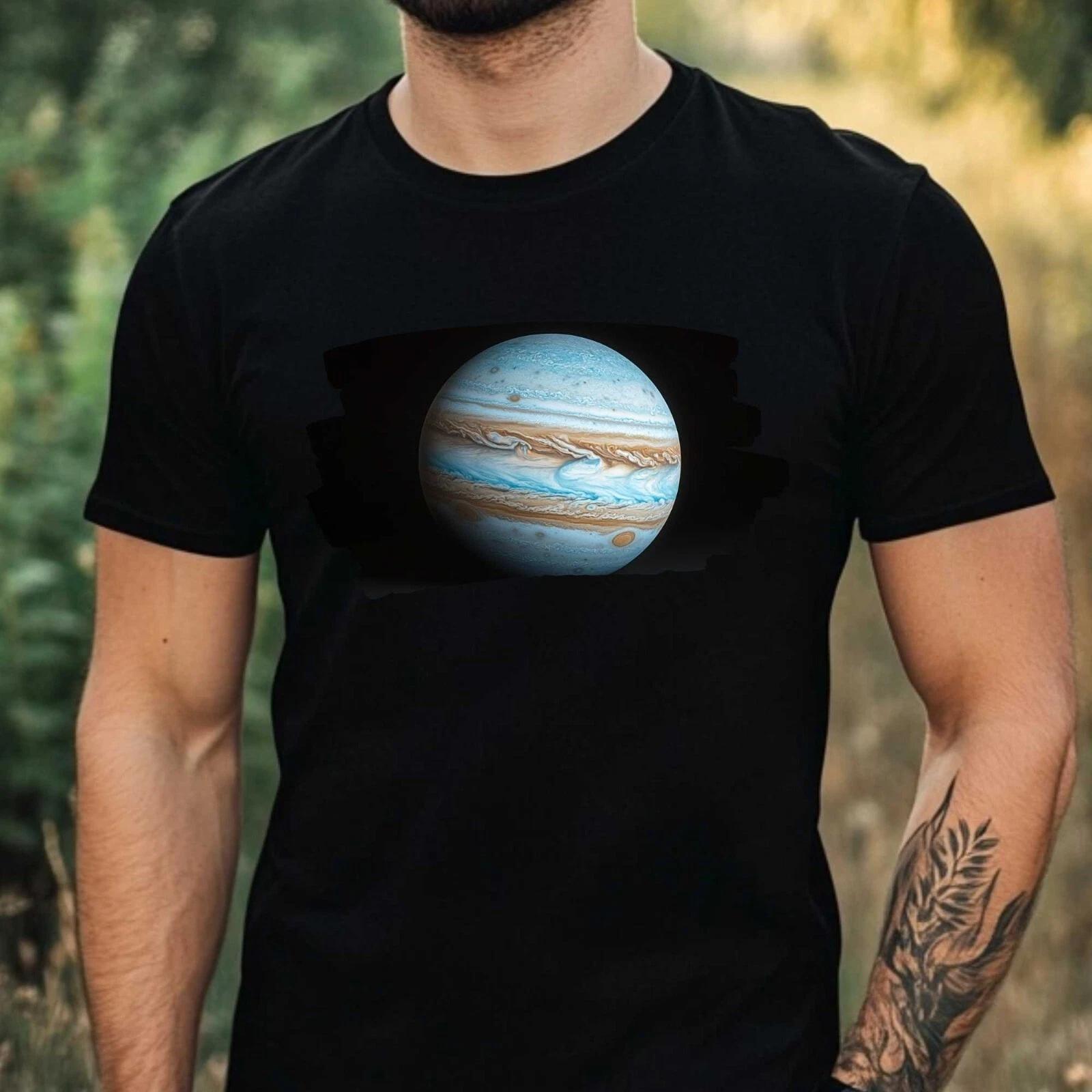 T-Shirt Herren Blauer Planet Motiv Baumwolle Größe XS bis 5XL XXXL