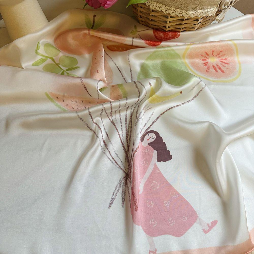 

Летний дорожный шелковый шарф: Женский галстук с квадратным дизайном высокой прозрачности, защищающий от солнца, элегантная премиальная повязка на голову 70*70cm