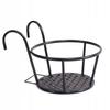 Vaso per Fiori da Balcone per Balcone Appeso Telaio Metallico Nero 22 Cm