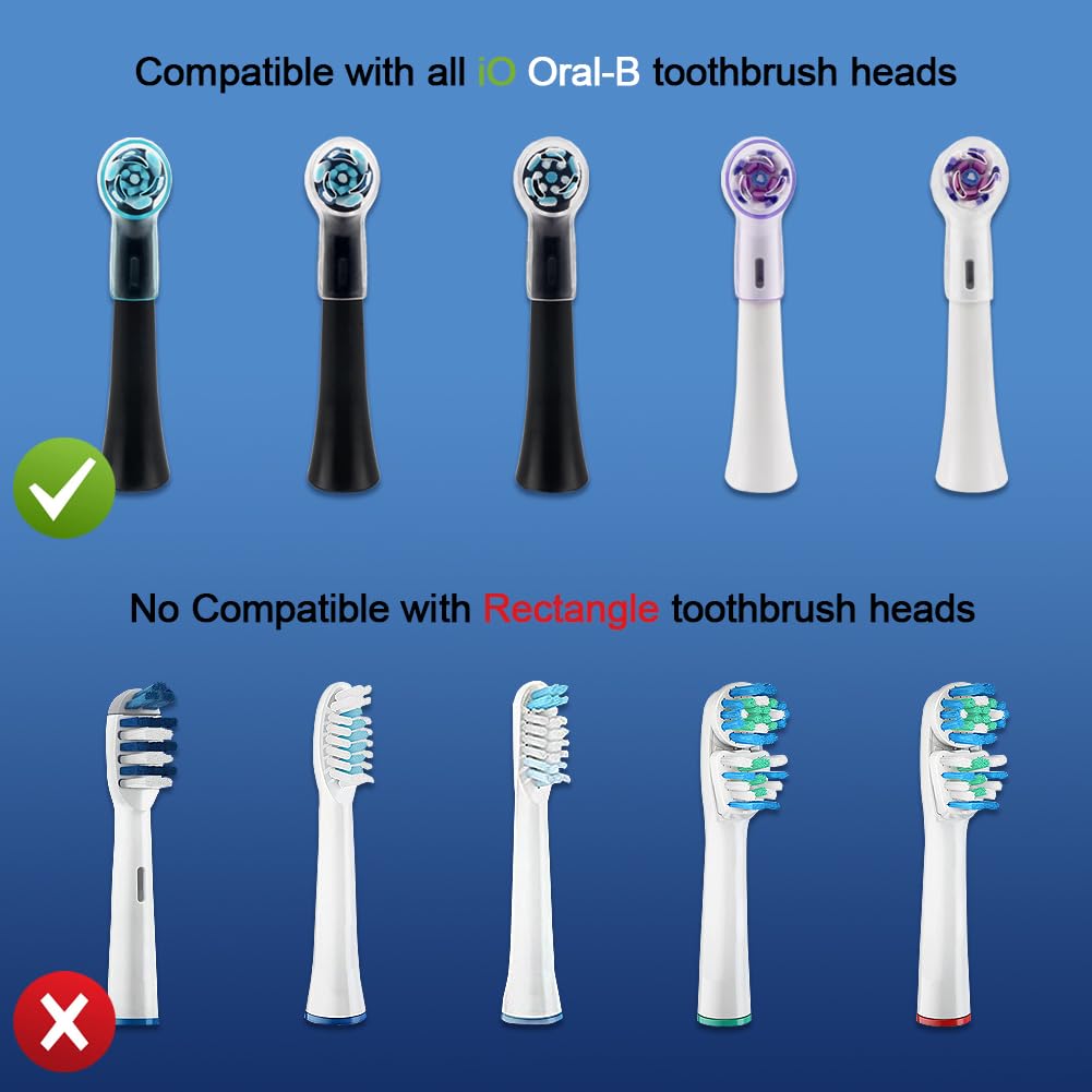 DeBizz Toothbrush Covers for iO Replacement Electric Toothbrush Cover Caps for iO Ultimate Gentle Ultimate Travel Home Use 6-Pack Oral-B Heads, Oral-B